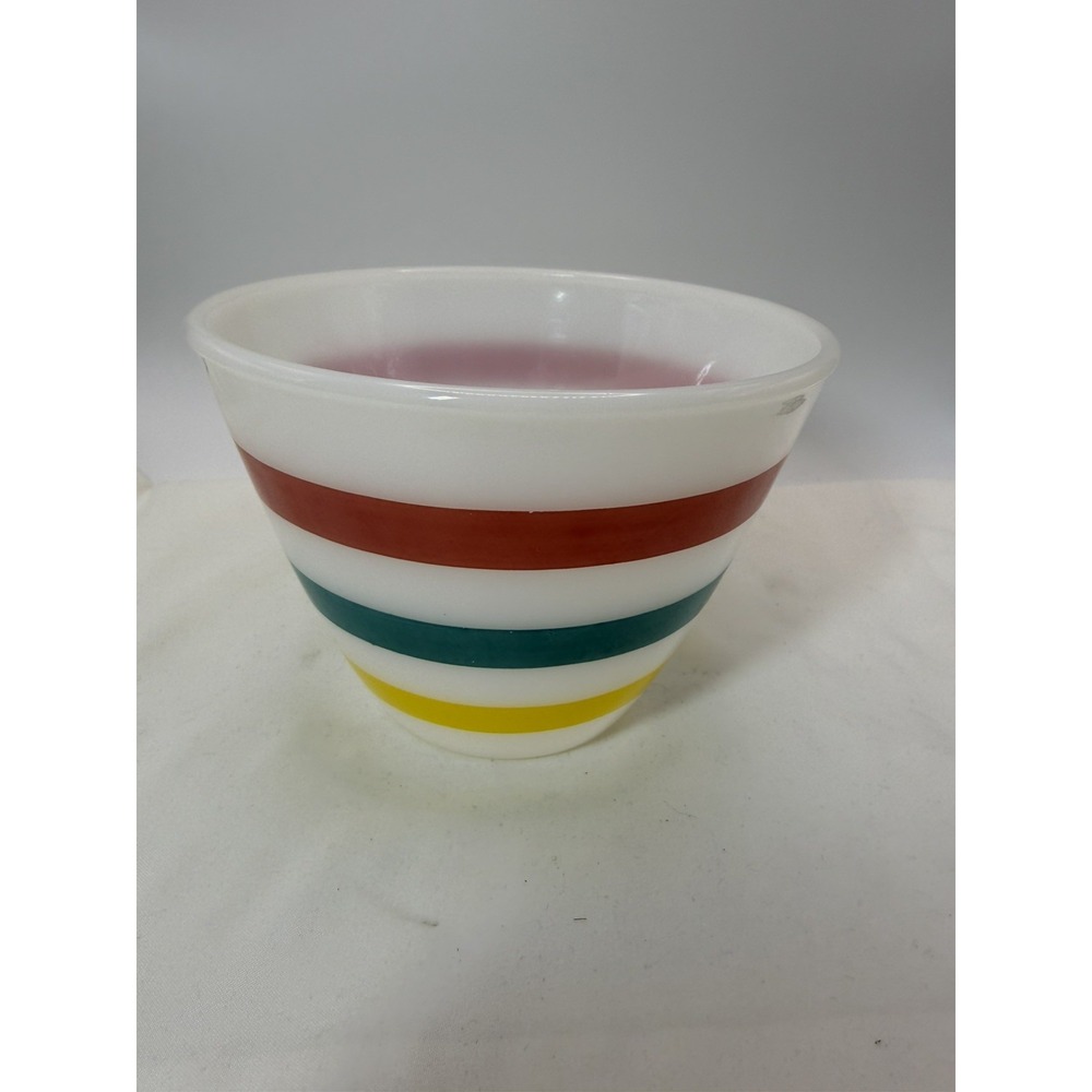 Vintage Fire King Colonial Band Striped Bowl